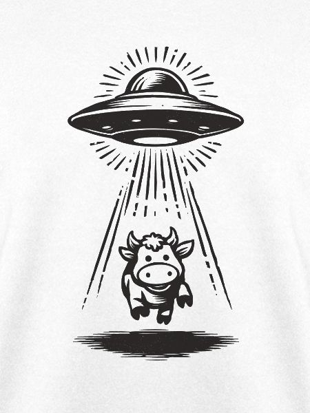 UFO Entführte Kuh Cartoon