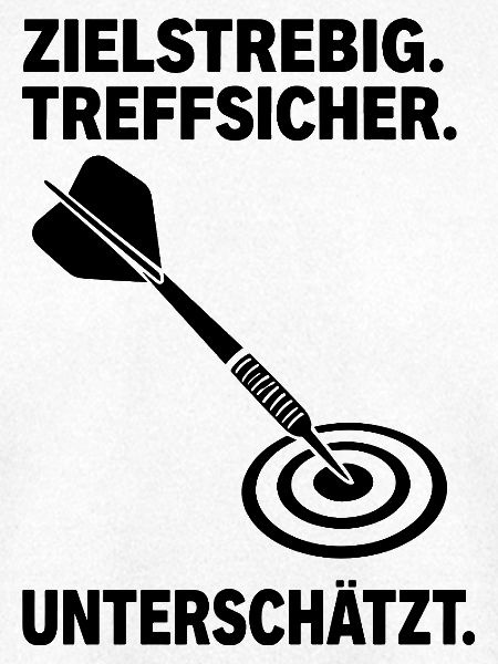 Unterschätzter Dartspieler Dartpfeil Bullseye