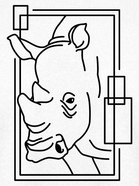 Rhinoceros in geometric design