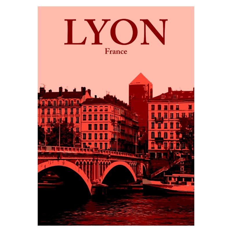 Lyon Skyline roter Overlay
