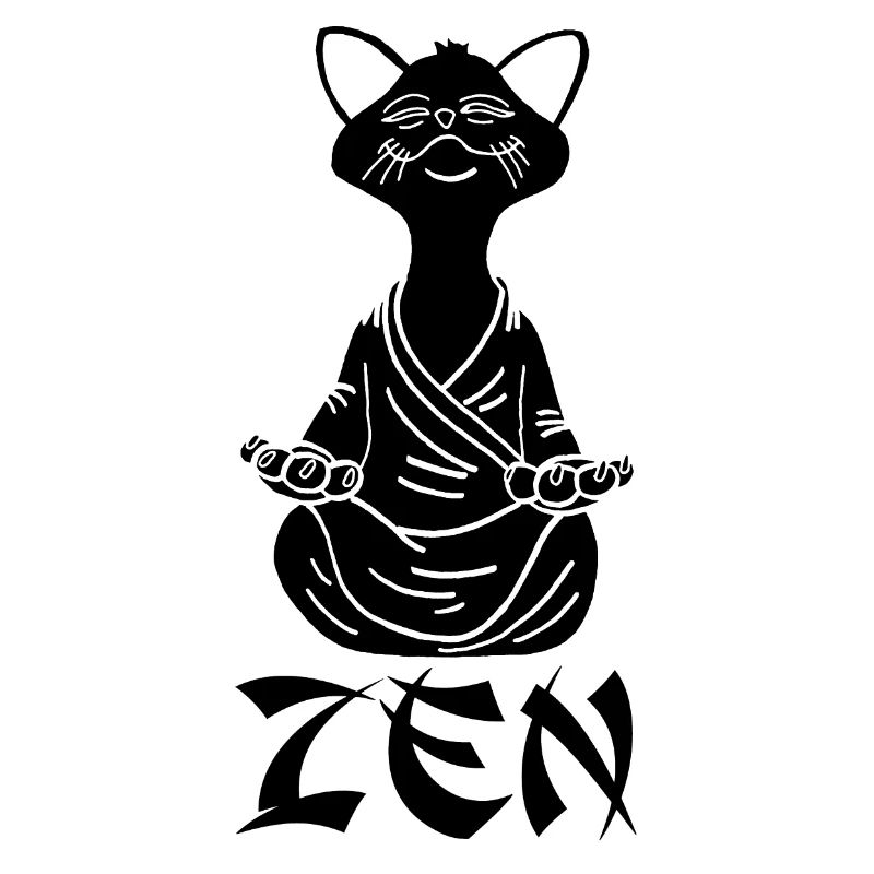Zen Schwarze Katze