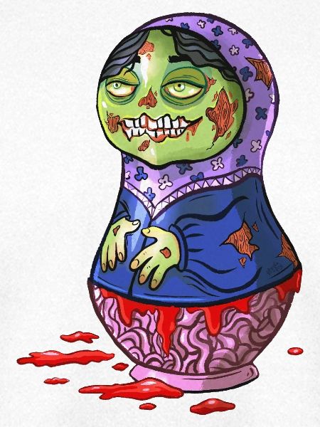 Zombie-Matrjoschka-Puppe
