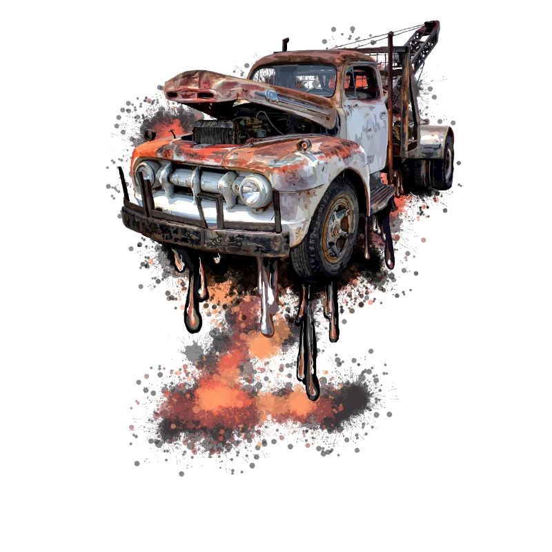 Verrosteter Truck Splash