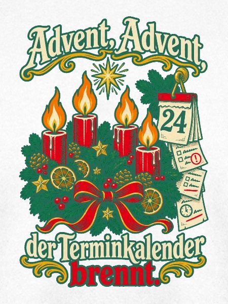 Advent Advent Terminkalender brennt