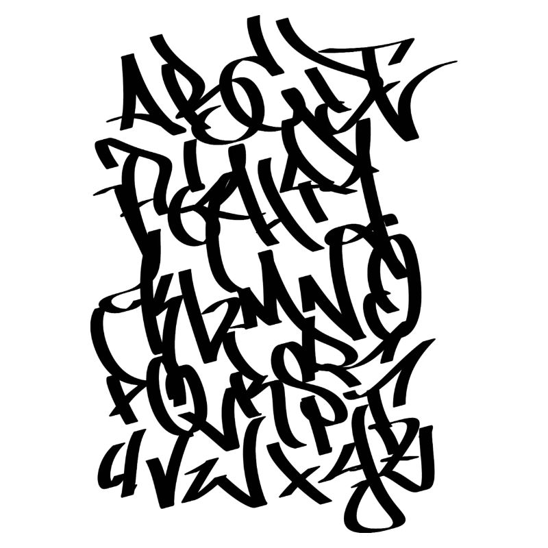 Alphabet Graffiti Tag Handstyle black