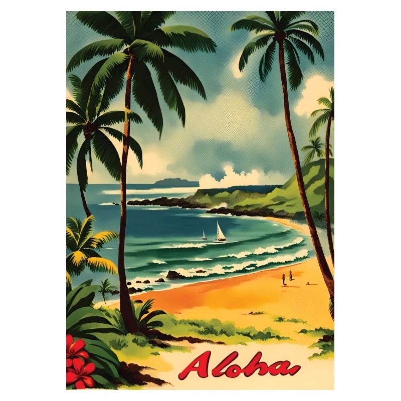 Aloha Beach Paysage Rétro