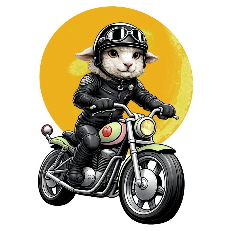 Motorradschaf im Lederlook