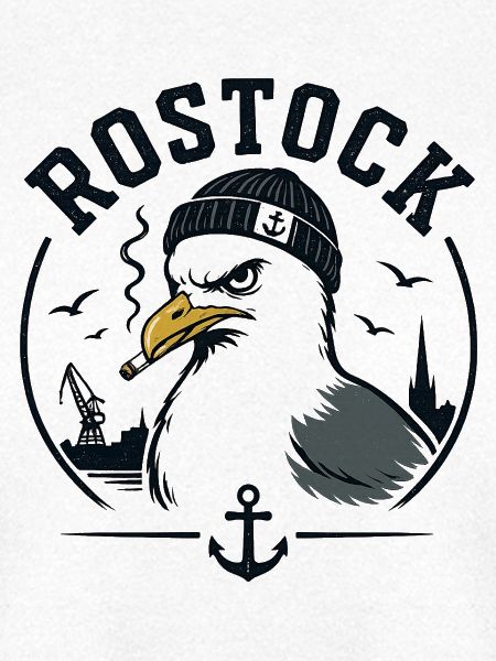Rostock Möwe mit Pfeife