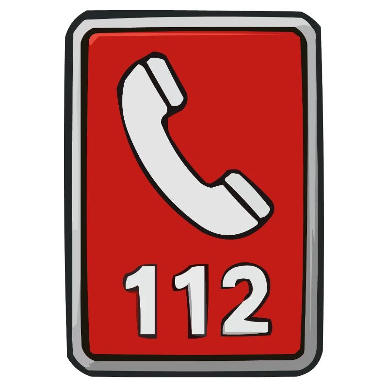Notruf112 Symbol Retro-Style