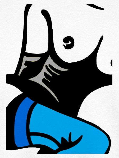 Abstrakter blauer Schuh mit Flügeln