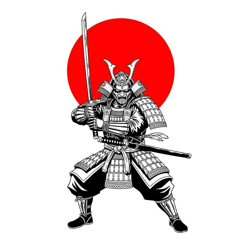 Traditioneller Samurai Krieger