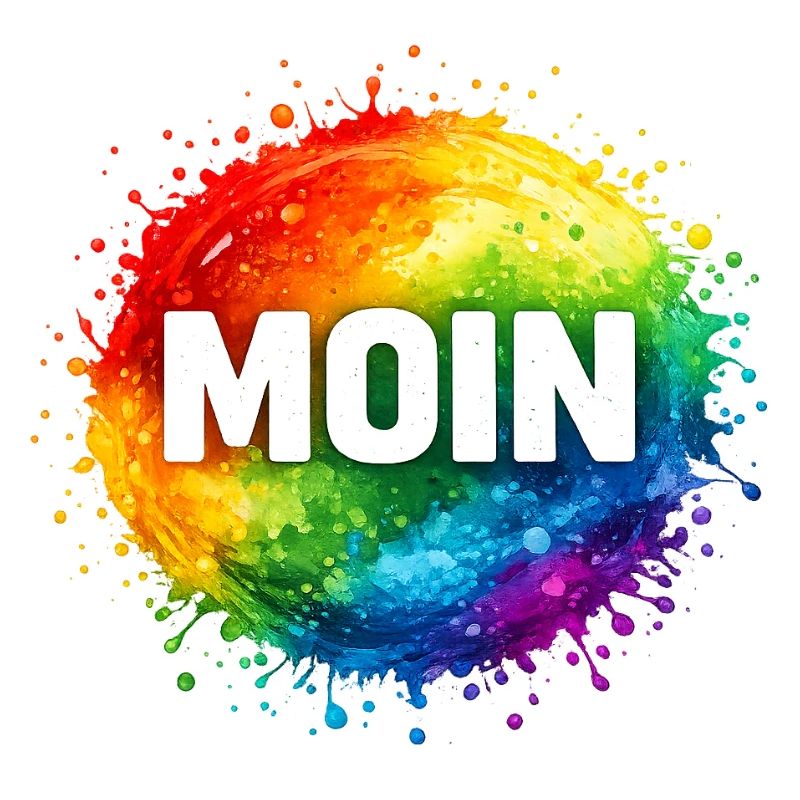 Moin dans la cascade arc-en-ciel