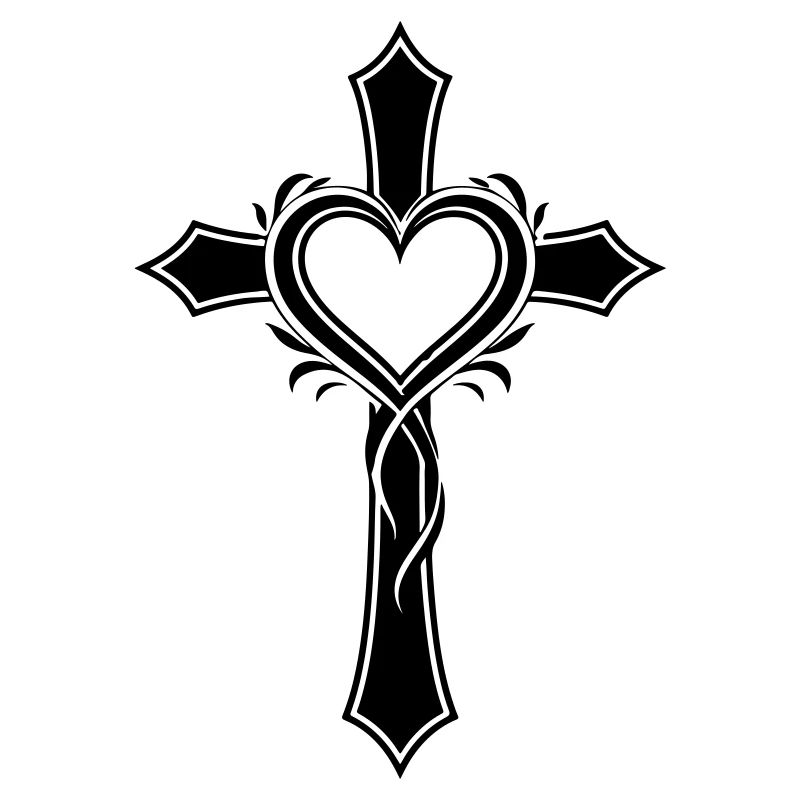 Kreuz Herz Symbol Jesus