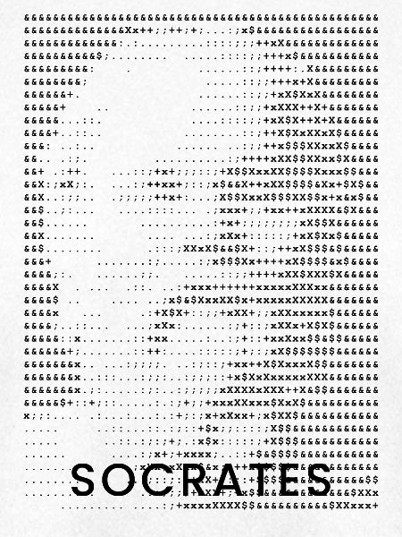 Sokrates ASCII-Porträt