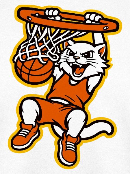 Angry Cat Basketball-Dunk-Maskottchen-Design