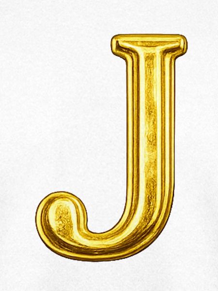 Goldenes J-Buchstabe