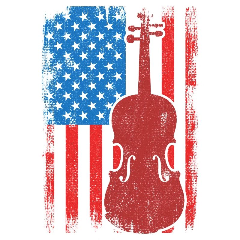 Patriotischer US Violinist