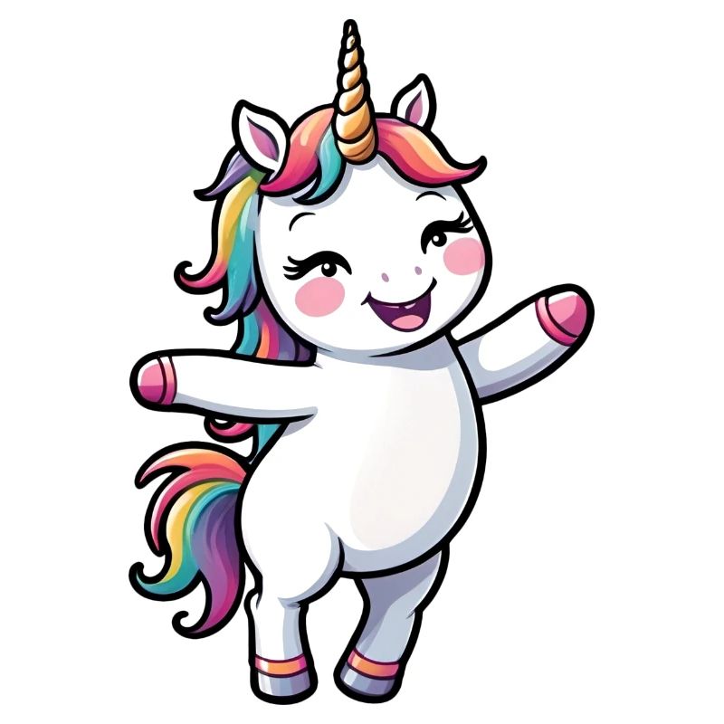 Kinder süßes Cartoon Einhorn