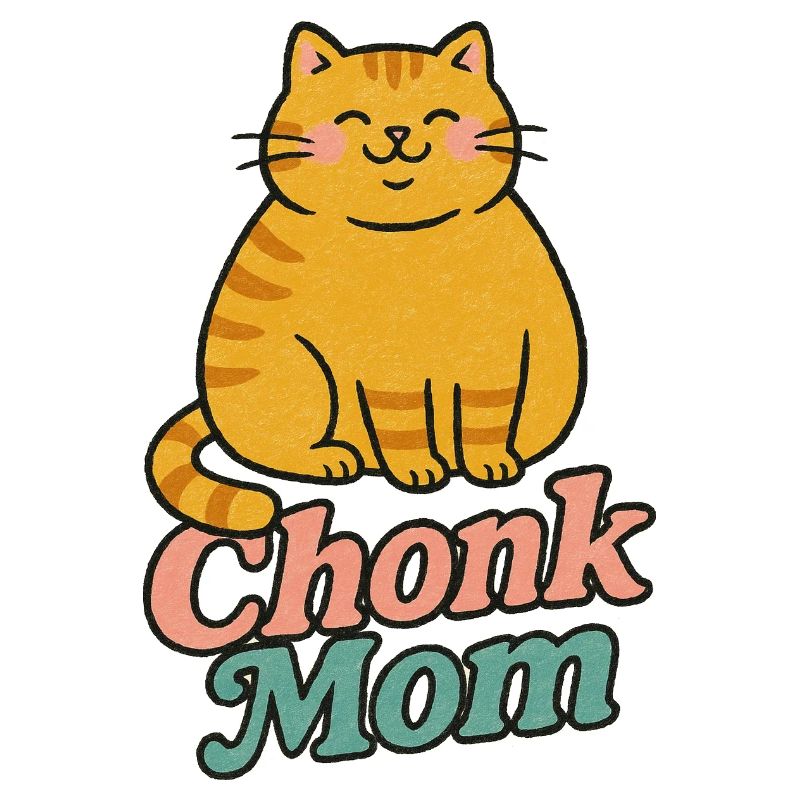 Verspielte Chonk-Katzenillustration