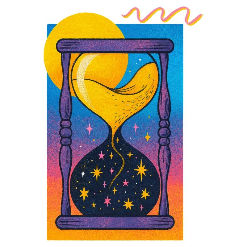 Kosmisches Sanduhr-Neon