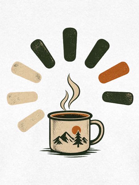 Dampfende Kaffeetasse