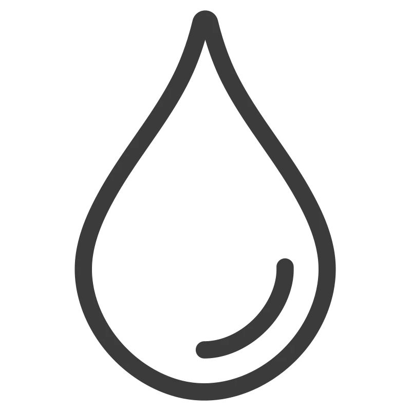 Einzelnes Wassertropfen-Linien-Symbol-Logo
