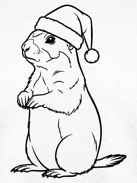 Weihnachts-Erdmännchen mit Mütze – Süßes Design
