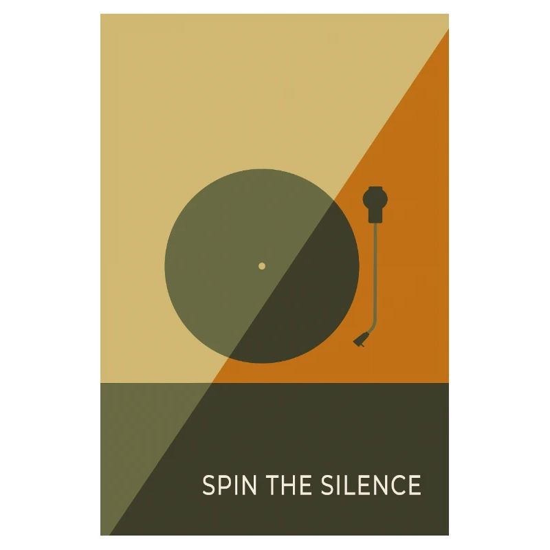 Spin The Silence – Minimal Record Poster