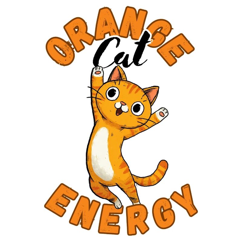 Orange Katzen-Energie