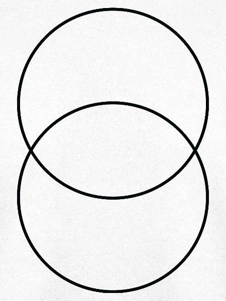 Überlappende Kreise: Minimale geometrische Kunst