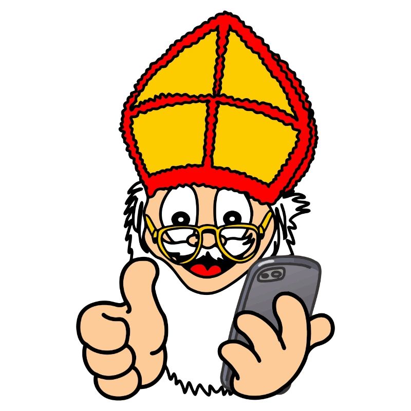 Sinterklaas mit Smartphone