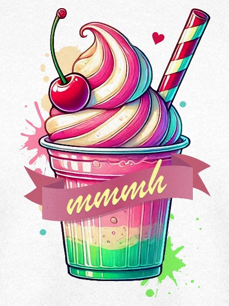 Verführerische Verlockung:bunter Milchshake