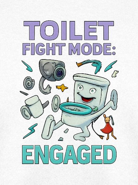 Toilettenkampf-Modus – Absurdes Hirnfäule-Design