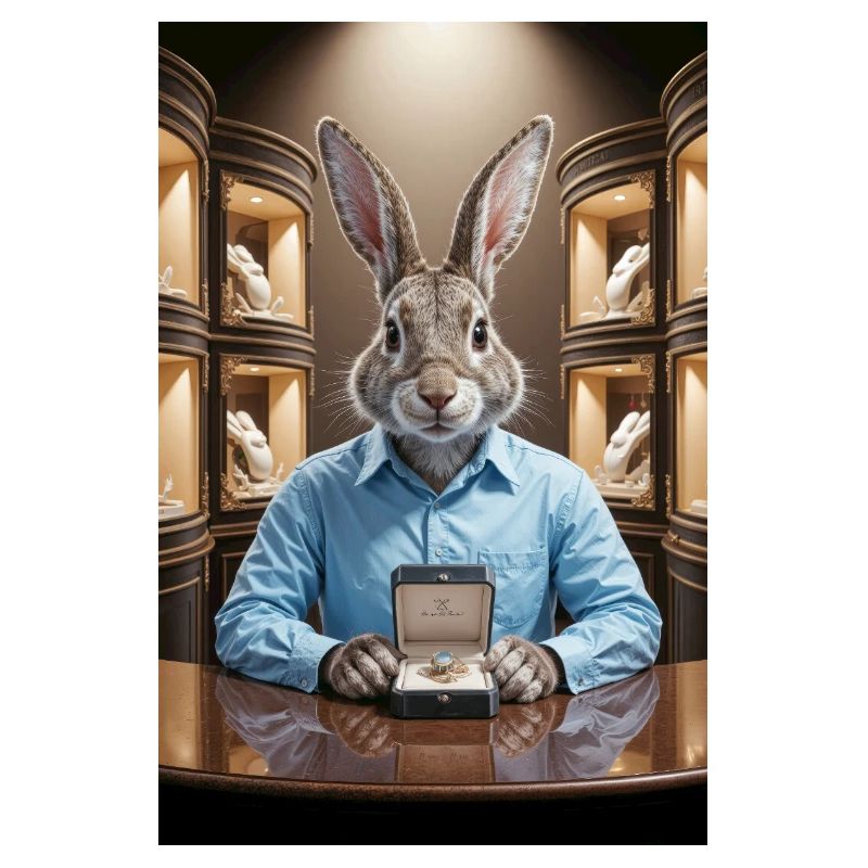 Humanoider Hasenschmuck