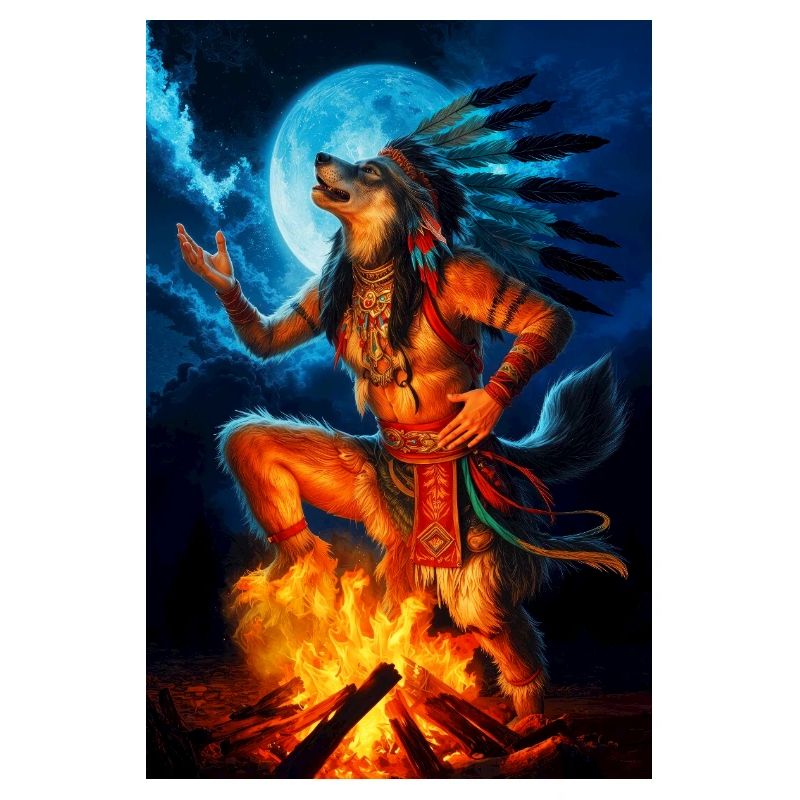 Humanoider Schamane Wolf