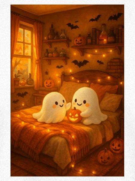 Herbst Geister Halloween Süß