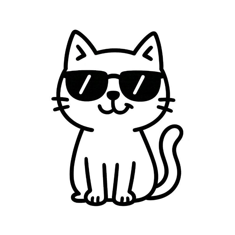 Coole Katze mit Sonnenbrillen Design