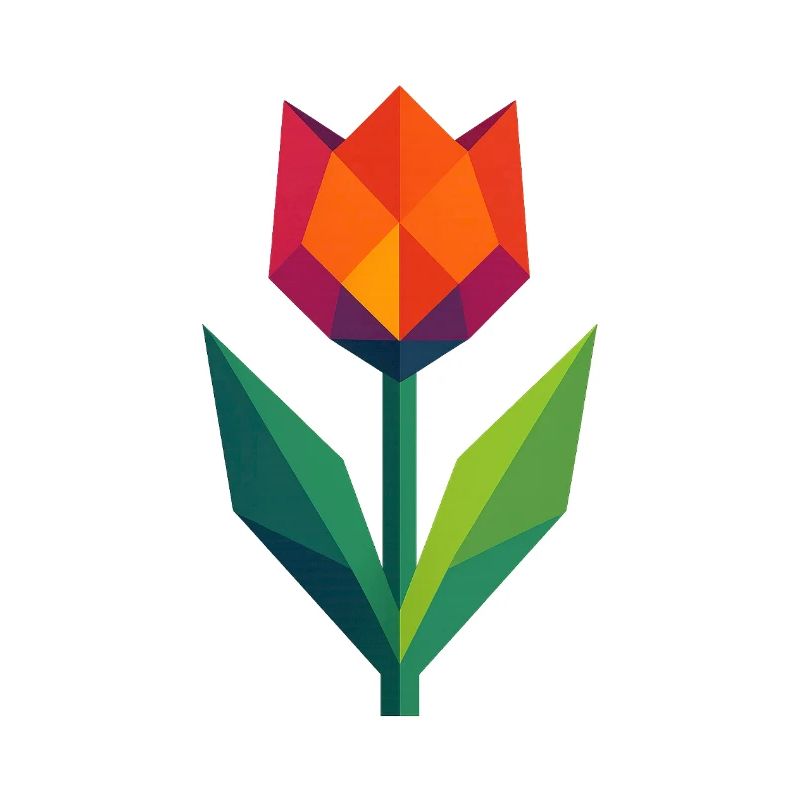 Tulpe | bunt geometrisch
