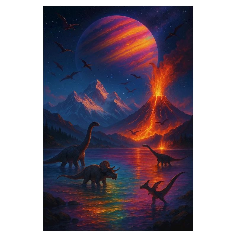 Dinosaurier Vulkan Fantasy Universum