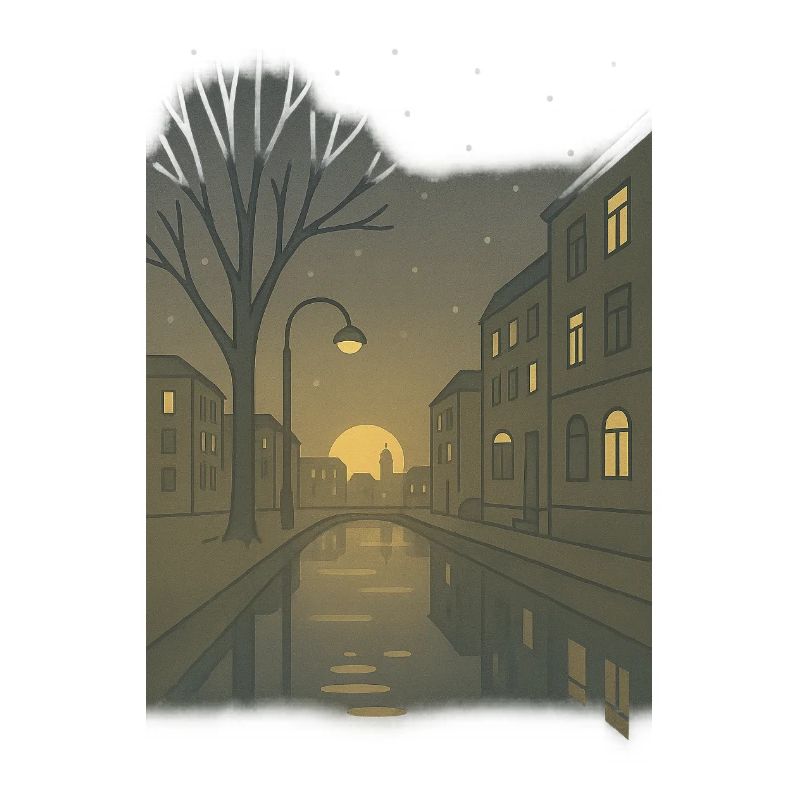 früher Morgen im Dämmerlicht