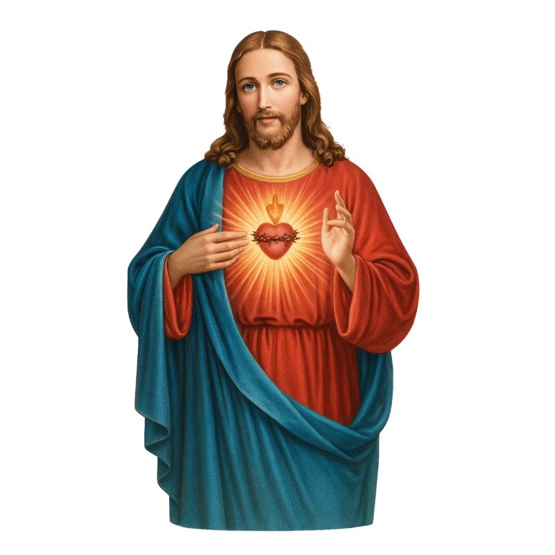 Herz Jesu Lichtstrahlen Illustration