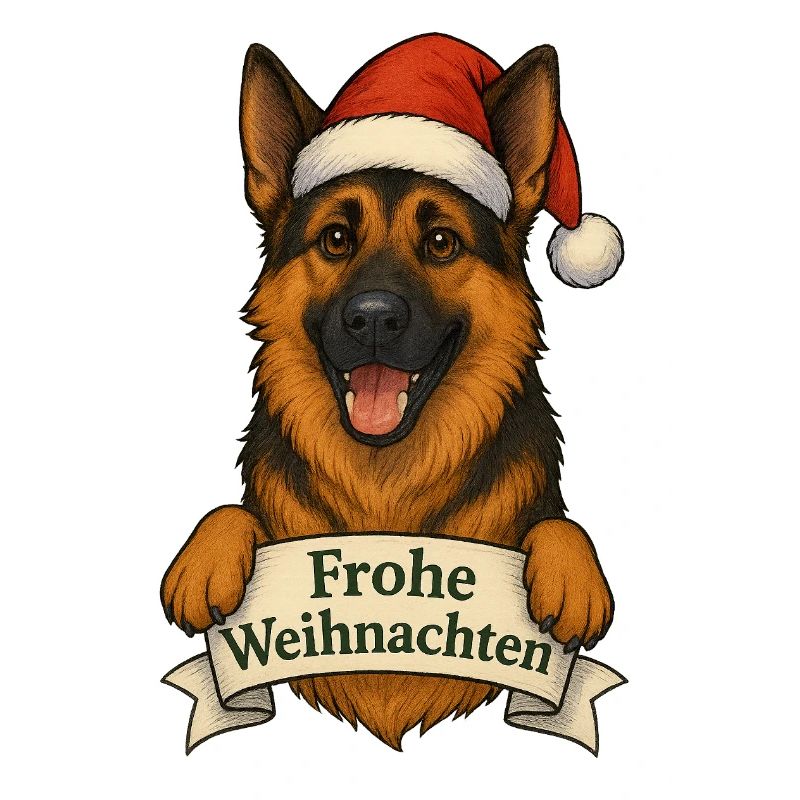 Weihnachtshund mit Santa Hut