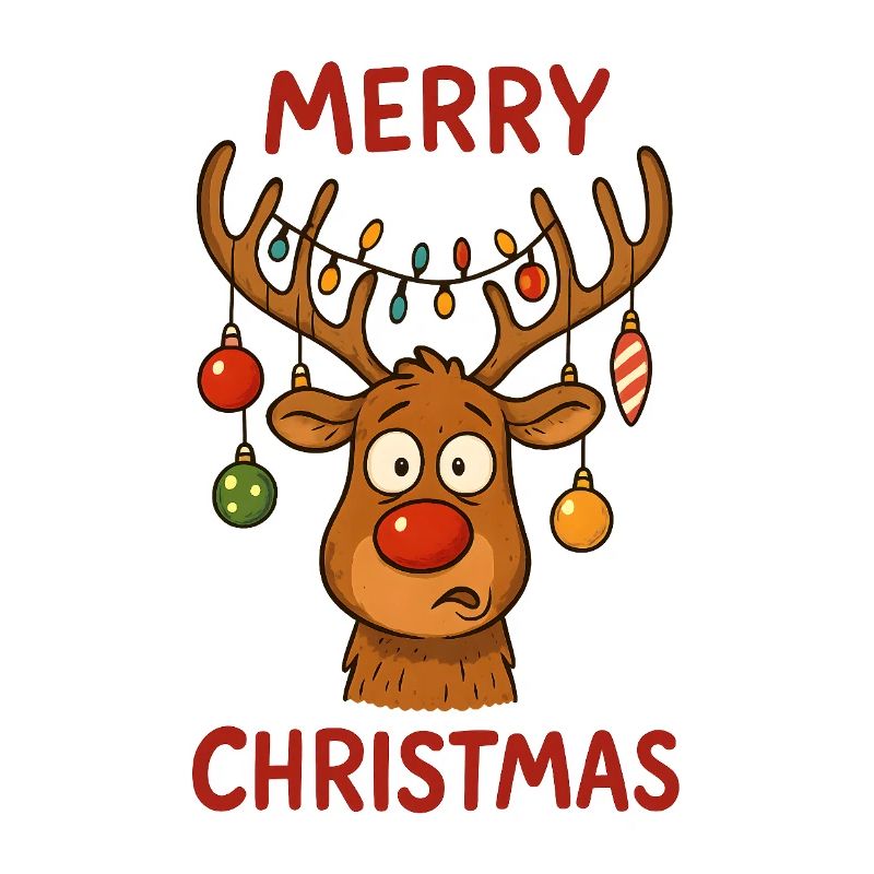 Rudolph mit Lichterketten Weihnachten