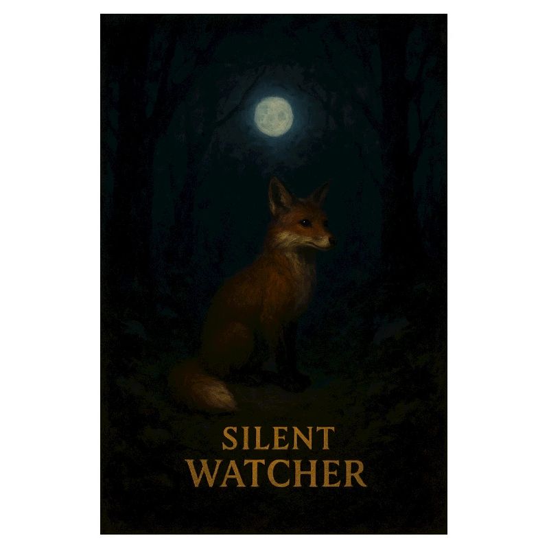 Silent Waiting Fox im Mondlicht