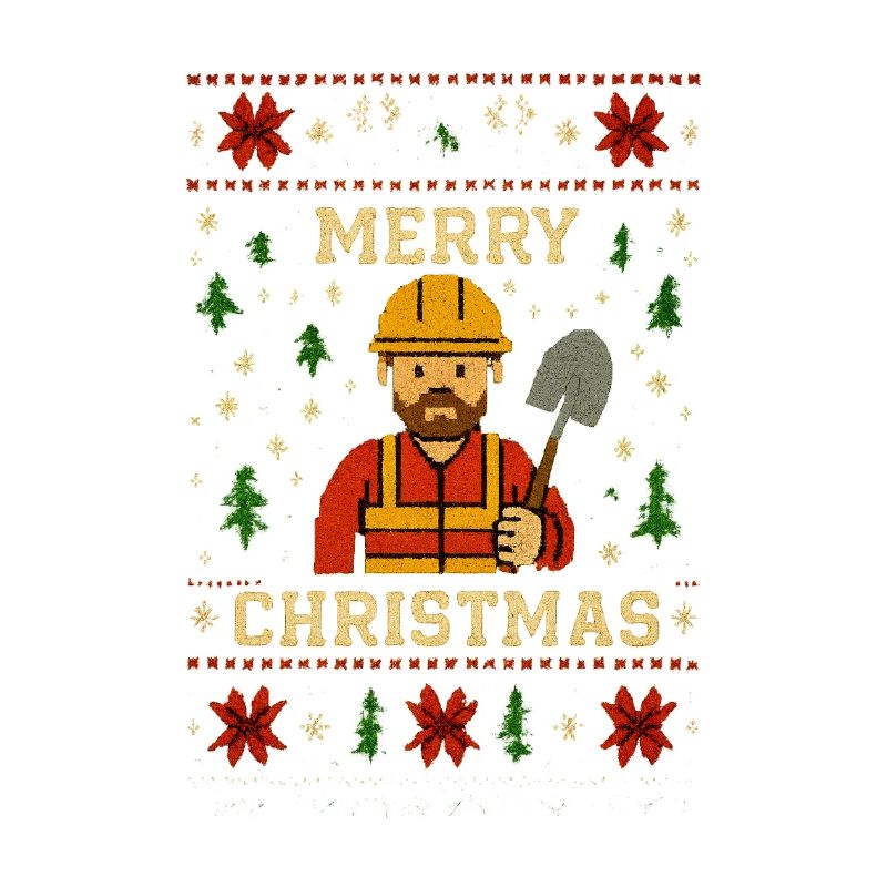 Bauarbeiter Weihnachtsmotiv