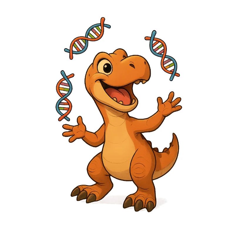 Dino-Sucher Freudig