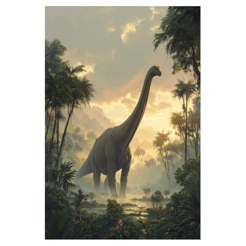 Dinosaurier-Morgendämmerung im Dschungel