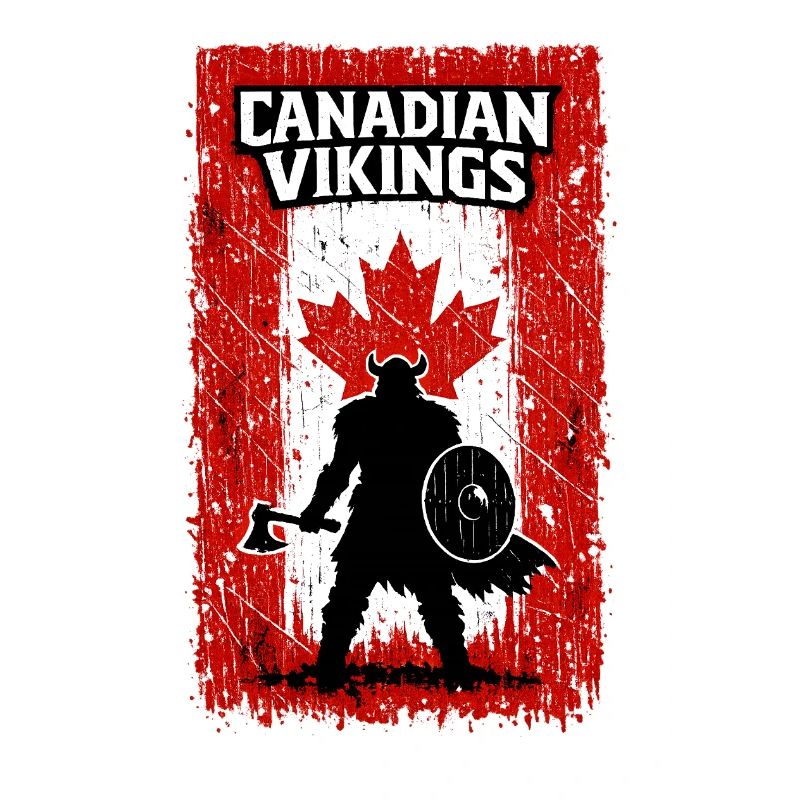 Kanadische Wikinger – Wikingerkrieger Kanada-Flagge