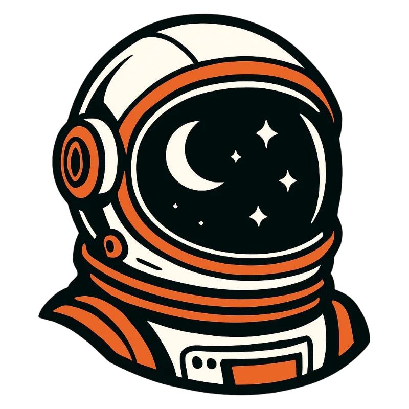 Astronaut am Nachthimmel