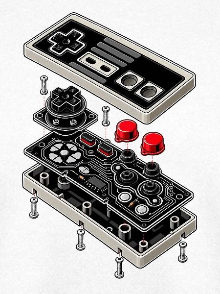 Gamer Retro Electronic Arcade Geek
